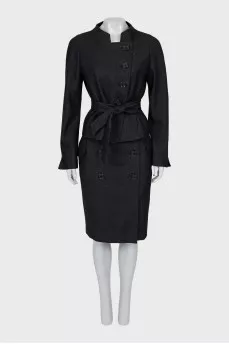 Suit with a wool skirt