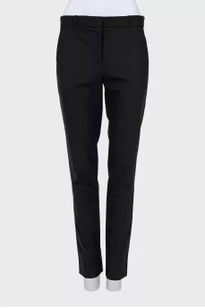 Black tapered trousers
