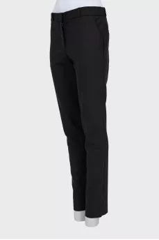Black tapered trousers
