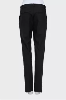 Black tapered trousers