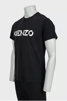 Men's black t-shirt with brand logo