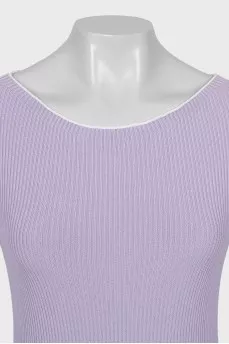 Purple long sleeve top with lantern sleeves