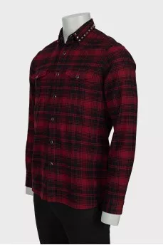 Men's straight cut shirt with buttons