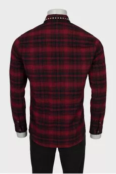 Men's straight cut shirt with buttons