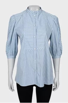 Striped shirt with 3/4 sleeves