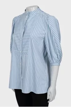 Striped shirt with 3/4 sleeves