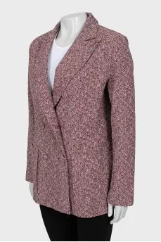 Double-breasted jacket with patch pockets
