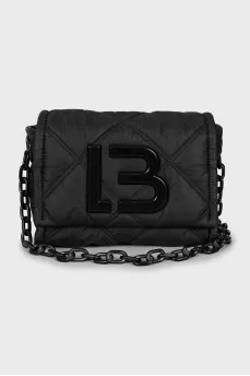 Textile bag with black logo
