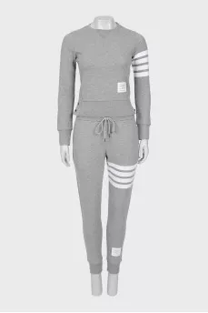 Gray tracksuit with tag