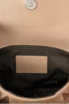 Belt bag made of textile with a signature print