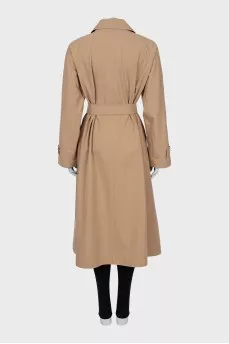 Brown trench coat with belt