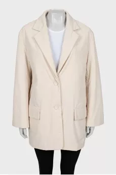 Straight-cut button-down jacket