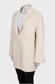Straight-cut button-down jacket
