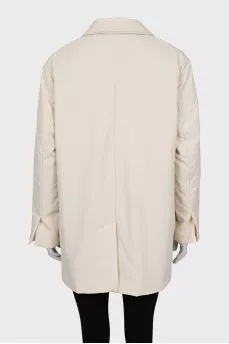 Straight-cut button-down jacket