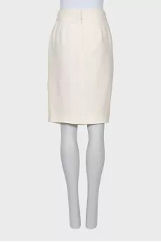 White silk skirt