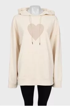 Beige oversized hoodie