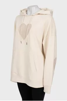 Beige oversized hoodie