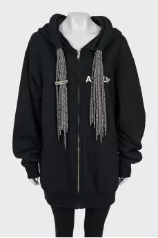 Black zip up hoodie