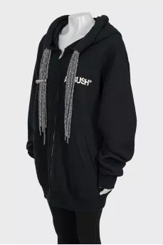 Black zip up hoodie