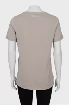 Gray T-shirt with side slits