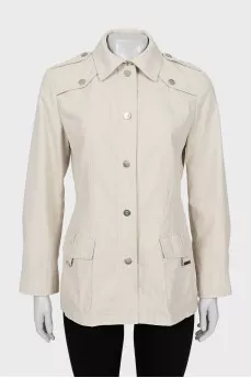 Beige jacket with buttons