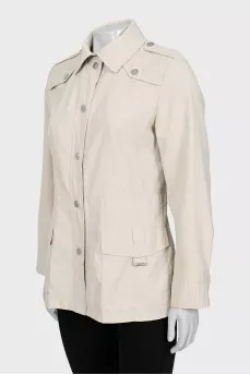 Beige jacket with buttons
