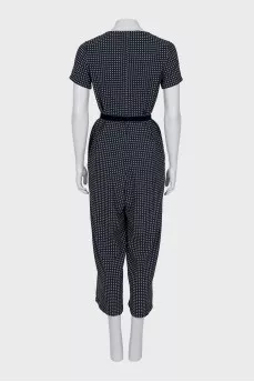 Blue jumpsuit with pockets
