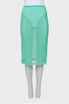 Transparent green skirt