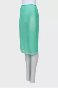 Transparent green skirt