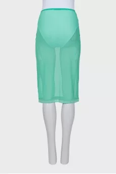 Transparent green skirt