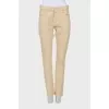 Beige straight jeans