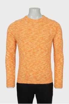 Men's orange sweater with tag