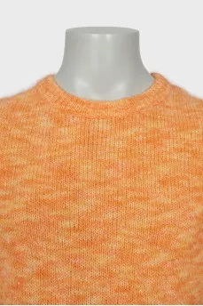 Men's orange sweater with tag