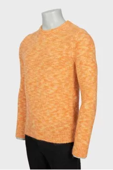 Men's orange sweater with tag