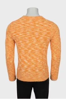 Men's orange sweater with tag