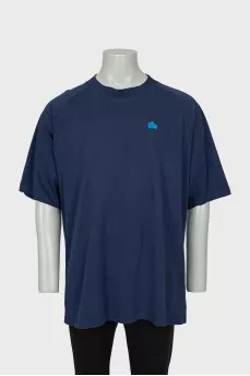 Men's oversized blue t-shirt