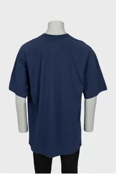 Men's oversized blue t-shirt