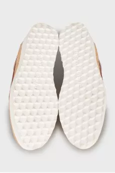 Leather platform loafers