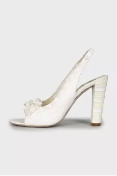 White high heel sandals