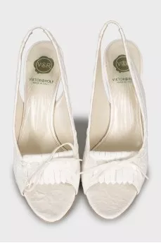 White high heel sandals
