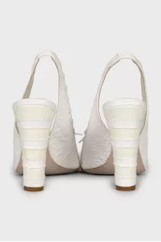 White high heel sandals