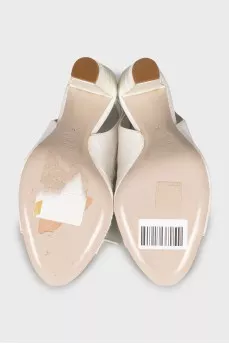 White high heel sandals