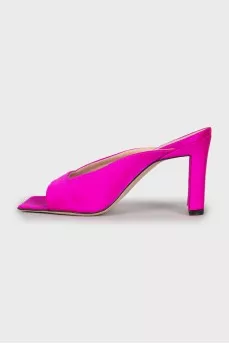 Pink textile sandals