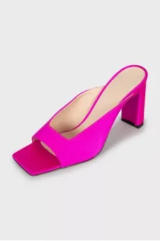 Pink textile sandals