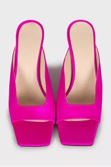 Pink textile sandals
