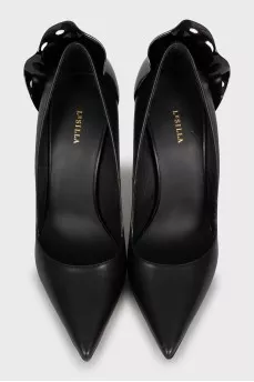 Shoes with metal decor