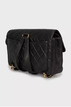 Vintage black leather bag