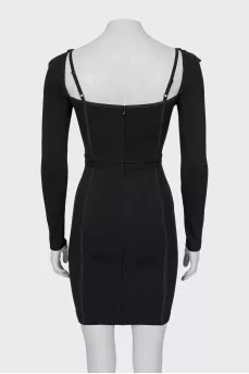 Bodycon dress with imitation corset