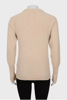 Cashmere cardigan with zip