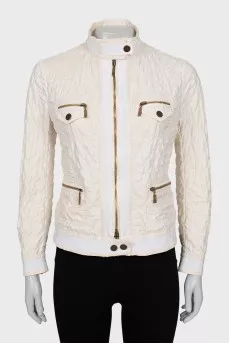 Beige jacket with patch pockets